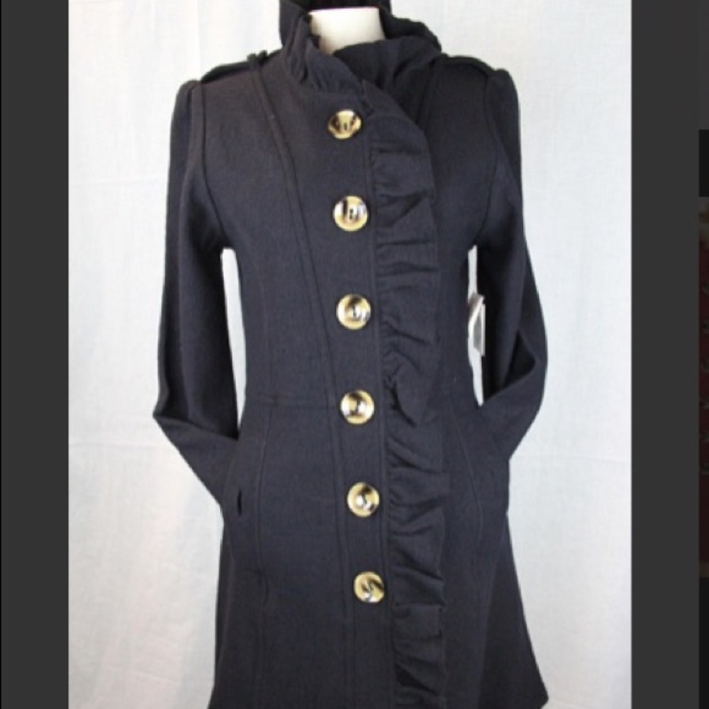 Luii Wool Ruffle Coat New!